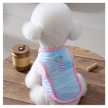 Áo Mát Lạnh Ice Silk Thoáng Khí Chống UV Cho Mèo Chó Nhỏ Lỗ Dắt Dây Màu Macaron 4