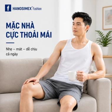 Áo May Ô Ba lỗ Nam Hanosimex 100% Cotton - Hàng Chính Hãng, Giá chỉ 95.000₫