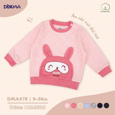 Áo Mỏng Cổ Tròn Cài Vai Dài Tay 8-13kg Cho Bé Trai và Gái Dokma Giá Ưu Đãi 115k 6 Áo Mỏng Cổ Tròn Cài Vai Dài Tay 8-13kg Cho Bé Trai và Gái Dokma Giá Ưu Đãi 115k 6