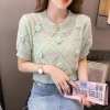 Áo Montoghi Cổ Tròn Croptop Trám Hoa Nữ Đẹp Giá Gốc 178k Giảm còn 138k 10