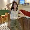 Áo Montoghi Đan Thỏ Sát Nách Viền Bèo Sóng Xinh Xắn Giá 113.600 VND Giảm Giá 7