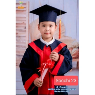 Áo mũ cử nhân tốt nghiệp mẫu giáo 4-6 tuổi, chất lượng cao, giảm giá 149.000đ