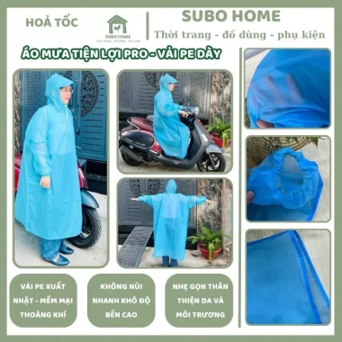 Áo mưa bít tiện lợi gấp gọn, siêu nhẹ, không thấm nước, bỏ túi đi xe - 68.000đ
