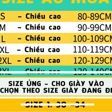 Áo mưa cao cấp cho bé trai, bé gái - Eva chống thấm, không mùi nhựa, 98.000₫