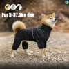Áo mưa chó 100% chống thấm phản quang 4 chân, XL‑8XL, an toàn đêm cho chó lớn