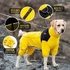 Áo mưa chó 100% chống thấm phản quang 4 chân, XL‑8XL, an toàn đêm cho chó lớn 2