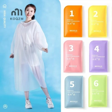 Áo mưa dày di động cho nam và nữ, chống nước, dùng một lần, phù hợp du lịch cắm trại ngoài trời, mới 30.564₫