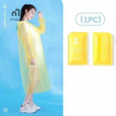 Áo mưa dày di động cho nam và nữ, chống nước, dùng một lần, phù hợp du lịch cắm trại ngoài trời, mới 30.564₫