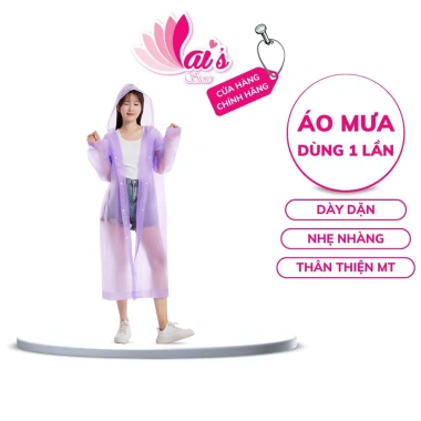 Áo Mưa Dùng Một Lần Dày Dặn EVA Cho Người Lớn Di Động, Chống Mưa, Du Lịch