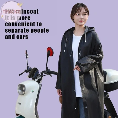 Áo Mưa EVA Dày Chống Thấm Nước cho Người Lớn & Trẻ Em – Thiết Kế Du Lịch Đường Dài, Tái Sử Dụng