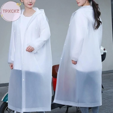 Áo Mưa EVA Dày Chống Thấm Nước cho Người Lớn & Trẻ Em – Thiết Kế Du Lịch Đường Dài, Tái Sử Dụng