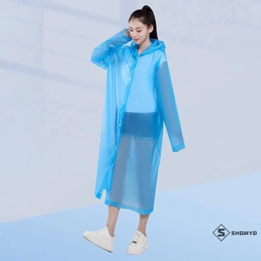 Áo mưa EVA dày chống thấm, thời trang, tái sử dụng cho trẻ em & người lớn, thích hợp đi bộ, du lịch