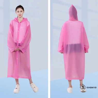 Áo mưa EVA dày chống thấm, thời trang, tái sử dụng cho trẻ em & người lớn, thích hợp đi bộ, du lịch
