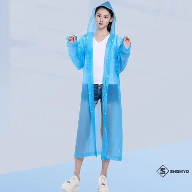 Áo mưa EVA dày chống thấm, thời trang, tái sử dụng cho trẻ em & người lớn, thích hợp đi bộ, du lịch