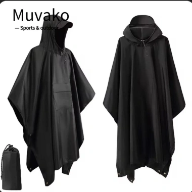 Áo mưa MUVAKO 3 trong 1 chống nước nhẹ, mũ trùm đầu đa chức năng cho du lịch và đi bộ đường dài