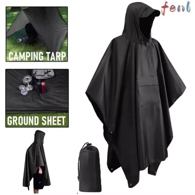 Áo mưa poncho FENL đa chức năng chống nước, vỏ nhẹ cỡ lớn du lịch và đi bộ