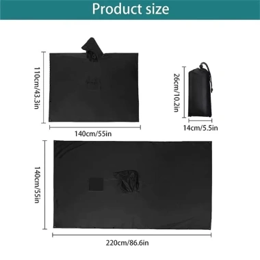 Áo mưa poncho FENL đa chức năng chống nước, vỏ nhẹ cỡ lớn du lịch và đi bộ