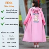 Áo Mưa Thời Trang Nam Nữ Nhiều Màu Chống Thấm, Nón Tháo Rời, Khóa Kéo, Logo Dễ Thương 6
