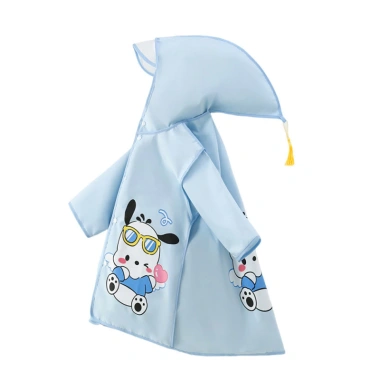 Áo mưa trẻ em phong cách mới, poncho toàn thân chịu mưa lớn, có ngăn đựng túi đi học
