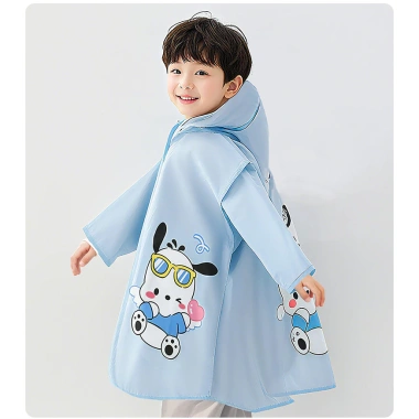 Áo mưa trẻ em phong cách mới, poncho toàn thân chịu mưa lớn, có ngăn đựng túi đi học 5 Áo mưa trẻ em phong cách mới, poncho toàn thân chịu mưa lớn, có ngăn đựng túi đi học 5
