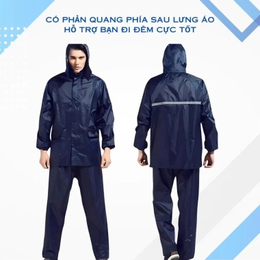 Áo Mưa Vải Dù Phản Quang Chống Nước và Gió Siêu Bền, Size 45‑95kg Giá 99.000₫