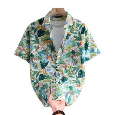 Áo nam Ice Silk mùa hè – Kiểu dáng độc đáo, ngắn tay mỏng, in họa tiết, giảm còn 250k