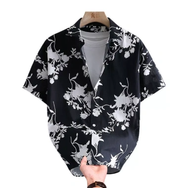 Áo nam Ice Silk mùa hè – Kiểu dáng độc đáo, ngắn tay mỏng, in họa tiết, giảm còn 250k