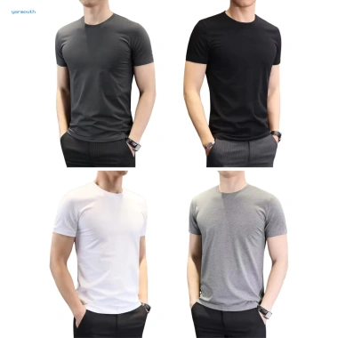 Áo nam tay ngắn cổ tròn Slim Fit thoáng khí mùa hè – Giảm 18% chỉ 149.882 VND