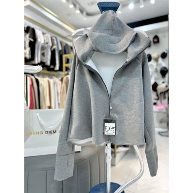 Áo nắng nữ ngắn cánh dơi, croptop xòe, vành mũ rộng cứng, chất umi dày mát, chống UV - Xưởng HỒ 85k 3
