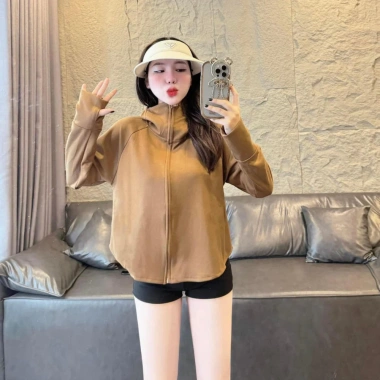 Áo nắng nữ ngắn cánh dơi, croptop xòe, vành mũ rộng cứng, chất umi dày mát, chống UV - Xưởng HỒ 85k 5