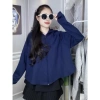 Áo nắng nữ ngắn cánh dơi, croptop xòe, vành mũ rộng cứng, chất umi dày mát, chống UV - Xưởng HỒ 85k 8