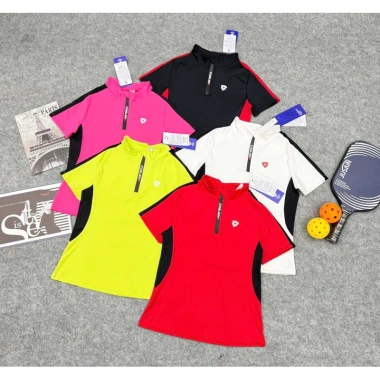 Áo ngắn tay cổ kéo khóa quảng cao cấp cho nữ Pickleball Golf Tennis 299.000₫ 4