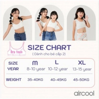 Áo ngực bé gái cotton mềm mại không gọng, áo lá, bra 35‑50kg – Giá 139.000₫ 3