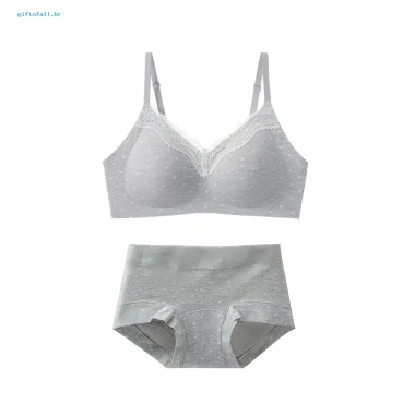 Áo Ngực Dây Đeo & Quần Lót Ren Hoa Cotton - Mềm Mại, Gợi Cảm, Thích Hợp Cho Ngày Thường