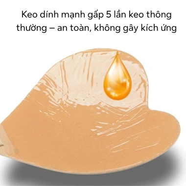 Áo Ngực Dính Hình Trái Tim Siêu Dính Không Tuột AMYBRA D159 Miếng Dán Ngực Vô Hình 62k