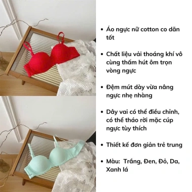 Áo Ngực Gọng Nâng Ngực Tạo Khe Cotton Cao Cấp Mút Mỏng AMYBRA A824 Giá 97.000đ 6 Áo Ngực Gọng Nâng Ngực Tạo Khe Cotton Cao Cấp Mút Mỏng AMYBRA A824 Giá 97.000đ 6