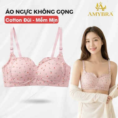 Áo Ngực Học Sinh Nữ Mút Mỏng Mềm - Set Lót Cotton Hoa Nhí Dễ Thương AMYBRA A739 248k
