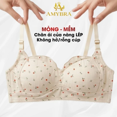 Áo Ngực Học Sinh Nữ Mút Mỏng Mềm - Set Lót Cotton Hoa Nhí Dễ Thương AMYBRA A739 248k