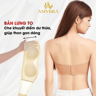 Áo Ngực Không Dây Đúc Su Chống Tuột, Tàng Hình Mềm Mịn, Siêu Mỏng AMYBRA A2.382