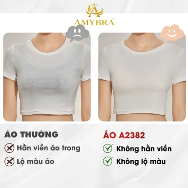 Áo Ngực Không Dây Đúc Su Chống Tuột, Tàng Hình Mềm Mịn, Siêu Mỏng AMYBRA A2.382