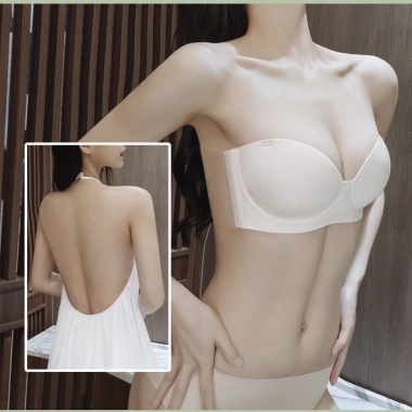 Áo Ngực Không Dây Hở Lưng Gọng Tạo Khe Chống Tụt Cúp Ngang Mã C030 Giá 75.000₫
