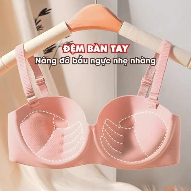 Áo Ngực Không Gọng Mút Bàn Tay Nâng Ngực AMYBRA A820 Đúc Su Quai 3 Nấc Cài Tiện Lợi