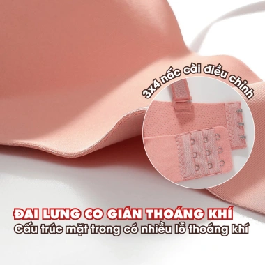 Áo Ngực Không Gọng Mút Bàn Tay Nâng Ngực AMYBRA A820 Đúc Su Quai 3 Nấc Cài Tiện Lợi
