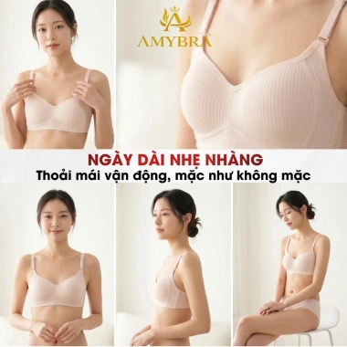 Áo ngực không gọng mút mềm mại AMYBRA A414 - Cotton thoáng khí, giá chỉ 67k 8