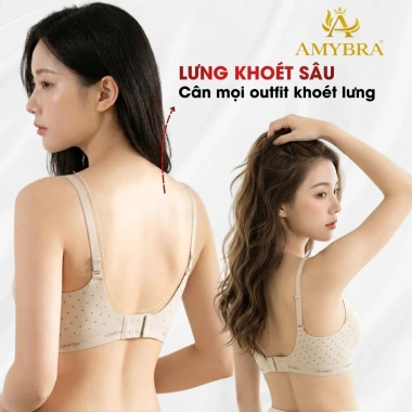 Áo Ngực Không Gọng Mút Mỏng Ôm Ngực Cá Tính Gợi Cảm AMYBRA A3.854 125k 3