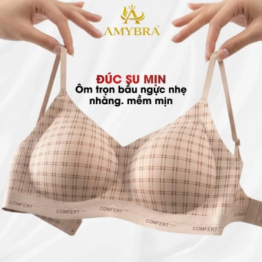 Áo Ngực Không Gọng Mút Mỏng Ôm Ngực Cá Tính Gợi Cảm AMYBRA A3.854 125k 4