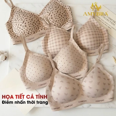 Áo Ngực Không Gọng Mút Mỏng Ôm Ngực Cá Tính Gợi Cảm AMYBRA A3.854 125k 5