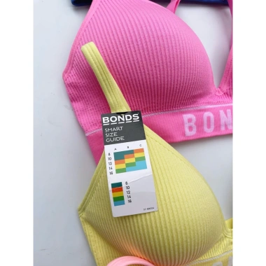 Áo Ngực Nữ BONDS Stretch Rib Không Gọng Không Mút 4 Chiều Thoáng Khí Nâng Nhẹ 250k