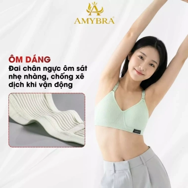 Áo Ngực Nữ Cotton Mềm Mịn Thoáng Khí Không Gọng Mút Mỏng Form Ôm AMYBRA A554 76.000 VND 2