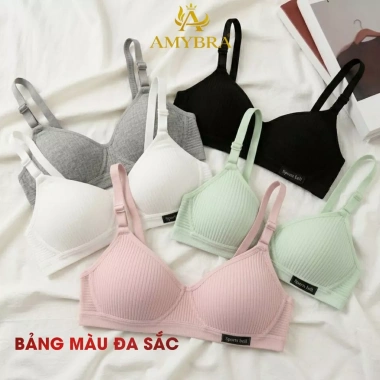 Áo Ngực Nữ Cotton Mềm Mịn Thoáng Khí Không Gọng Mút Mỏng Form Ôm AMYBRA A554 76.000 VND 4